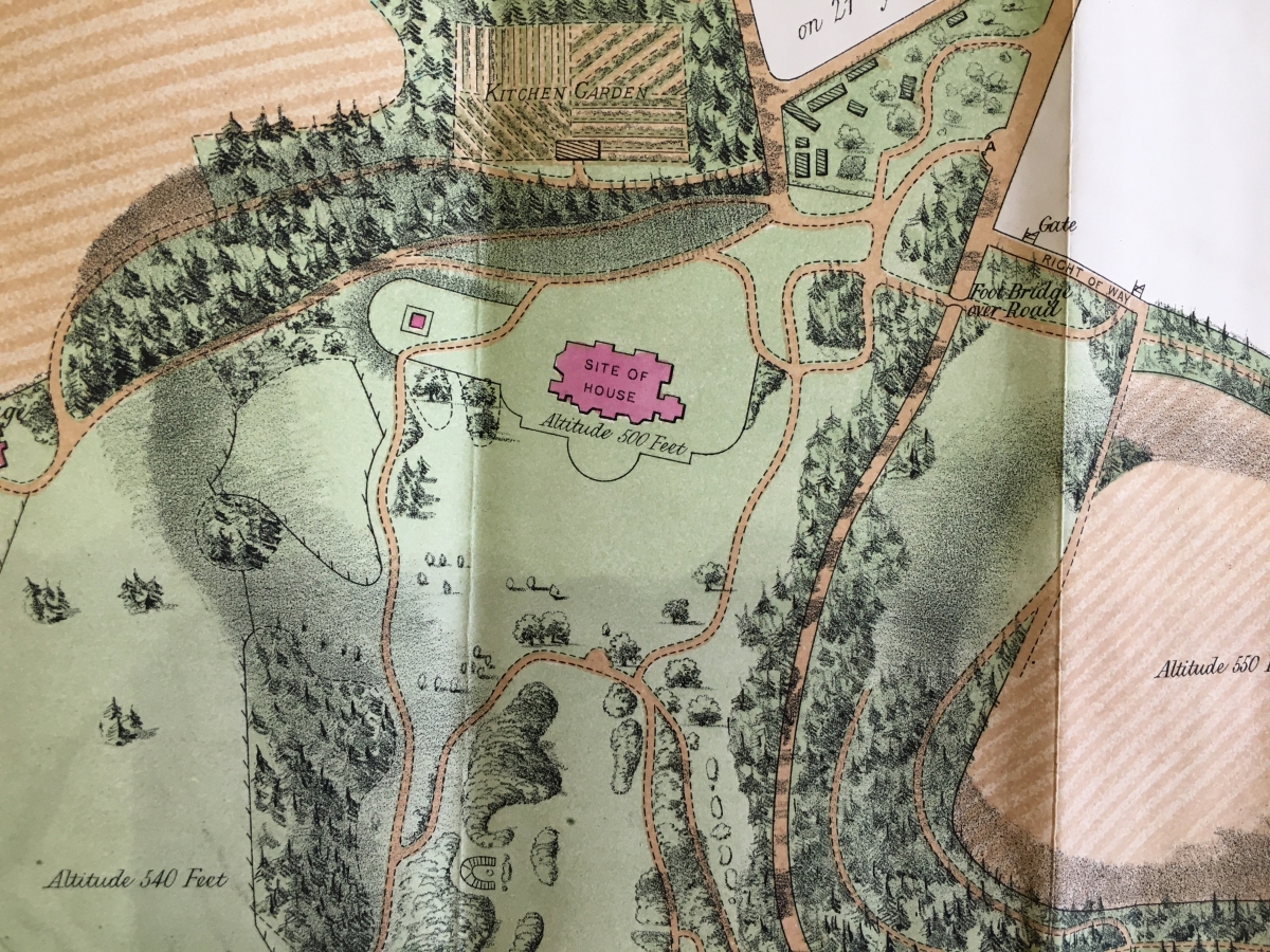 Map showing the plan for Brunel House on the Watcombe Estate.  Unfortunately, Brunel died before it was finished.  (Devon Heritage Centre: FOR/B/6/2/247) (https://devon-cat.swheritage.org.uk/records/FOR/B/6/2/247)