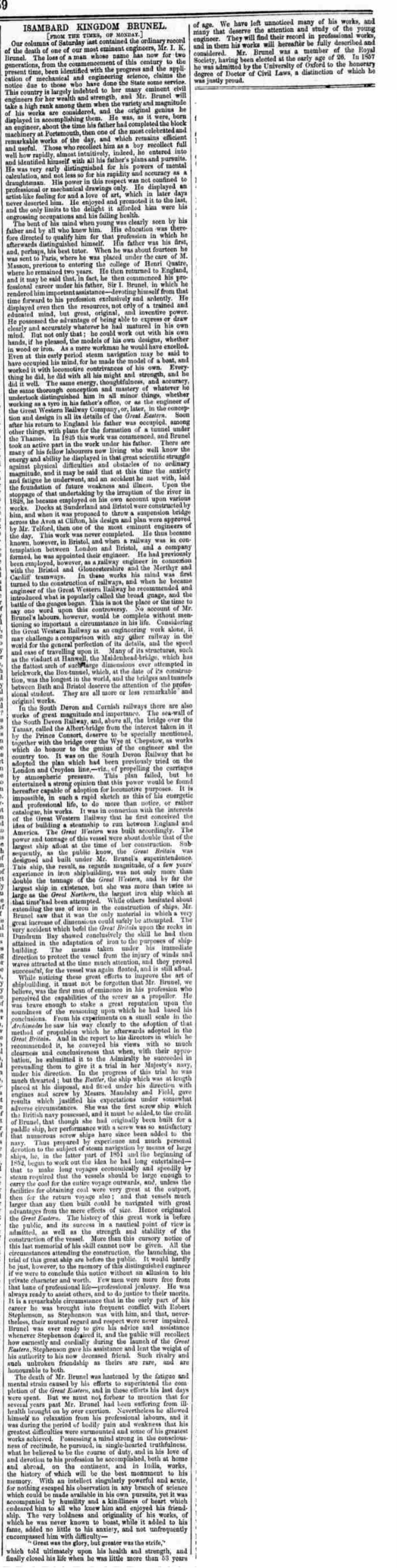 Obituary - a document which tells you about someone's life after they die. Published in the Exeter Flying Post, 22 September 1859. Newspaper image © The British Library Board. All rights reserved. With thanks to The British Newspaper Archive (www.britishnewspaperarchive.co.uk)