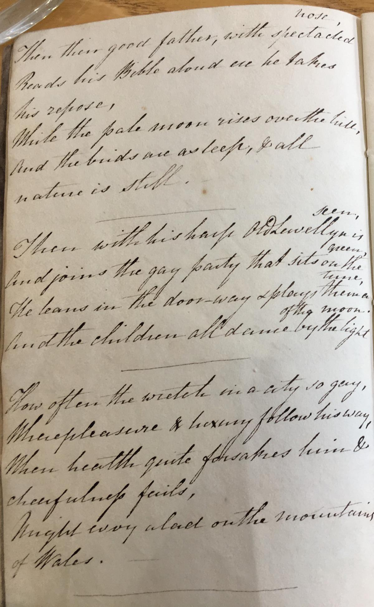 Unpublished poem, 'The Welsh Lad' (Devon Heritage Centre: 53/10/7)