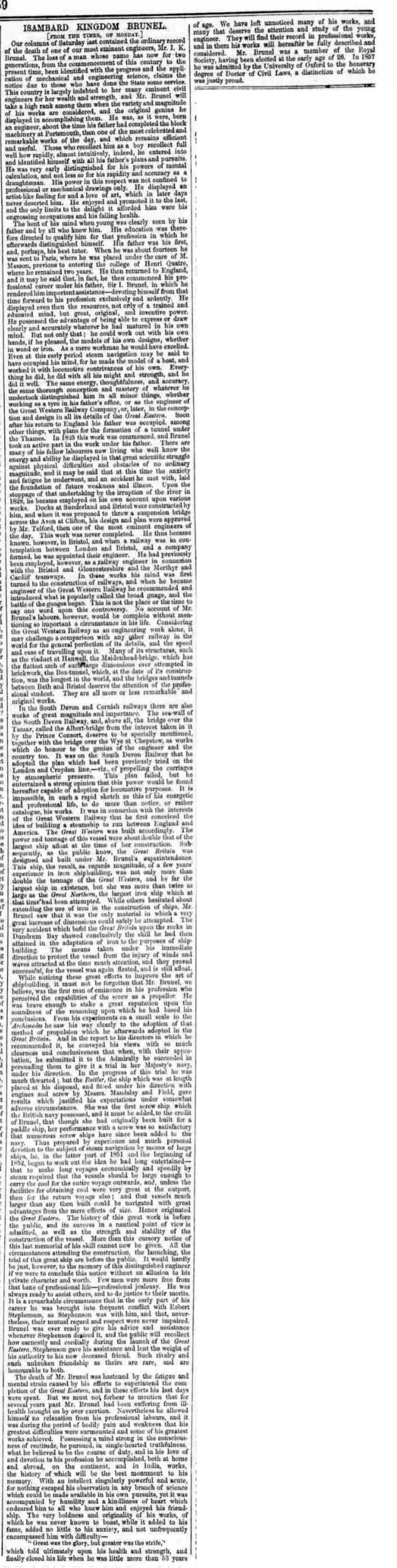 Obituary - a document which tells you about someone's life after they die. Published in the Exeter Flying Post, 22 September 1859. Newspaper image © The British Library Board. All rights reserved. With thanks to The British Newspaper Archive (www.britishnewspaperarchive.co.uk)