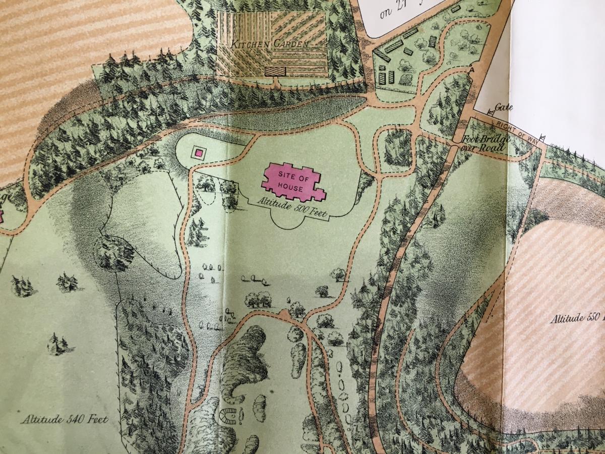 Map showing the plan for Brunel House on the Watcombe Estate.  Unfortunately, Brunel died before it was finished.  (Devon Heritage Centre: FOR/B/6/2/247) (https://devon-cat.swheritage.org.uk/records/FOR/B/6/2/247)